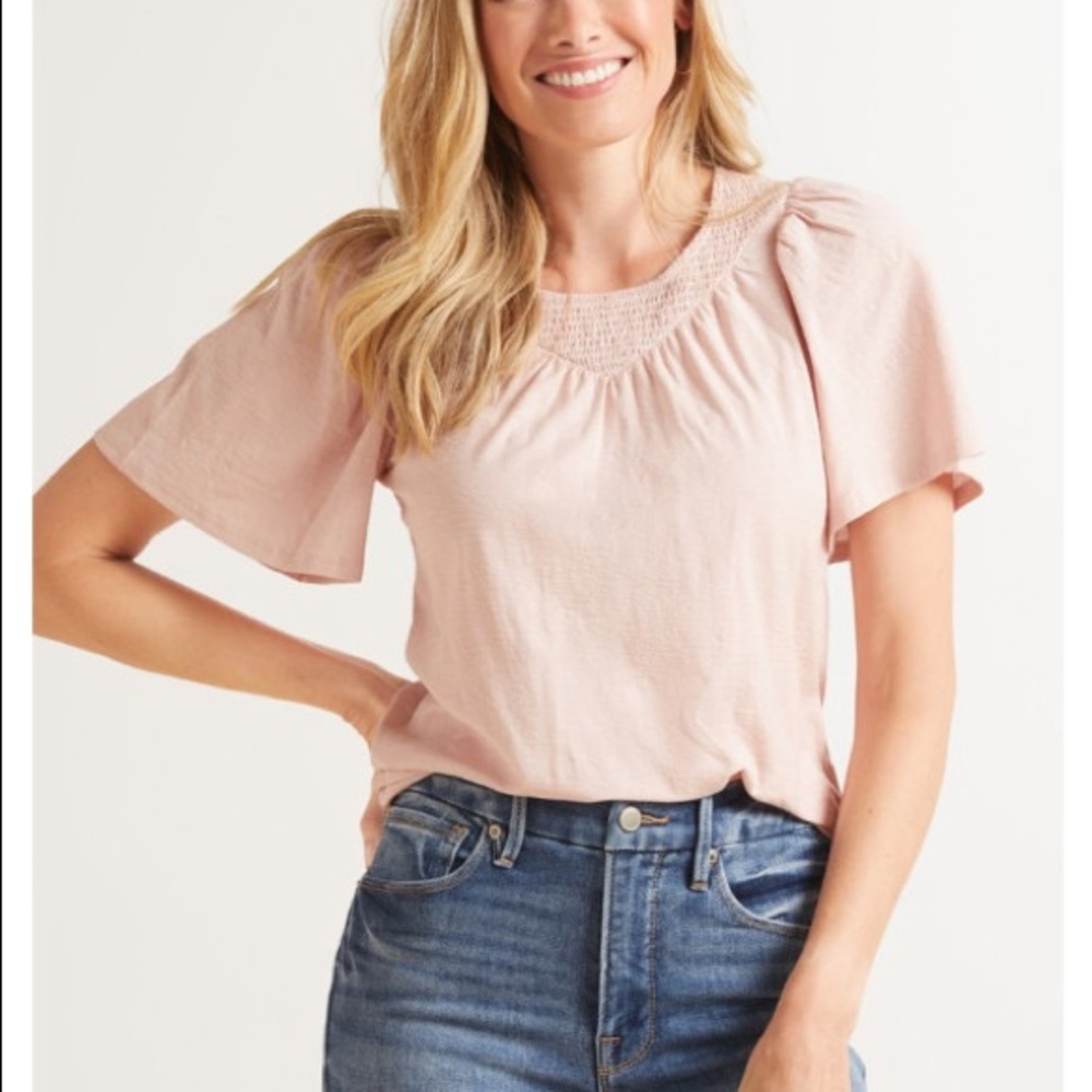 Nation Ltd Acacia flutter sleeve tee. NWOT